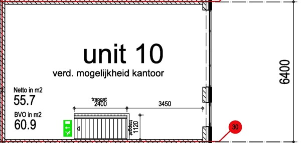Plattegrond - Weerdskampweg 4N, 5222 BA 's-Hertogenbosch - Platte grond 1ste verdieping.jpg